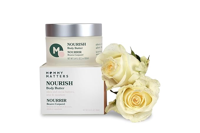 NOURISH Body Butter, Pregnancy Belly and Postpartum Skin Care, Natural Stretch Mark Cream with Shea & Cocoa Butter, Vegan, Clean & Cruelty-free, 3.4 oz-VivaGrace Women