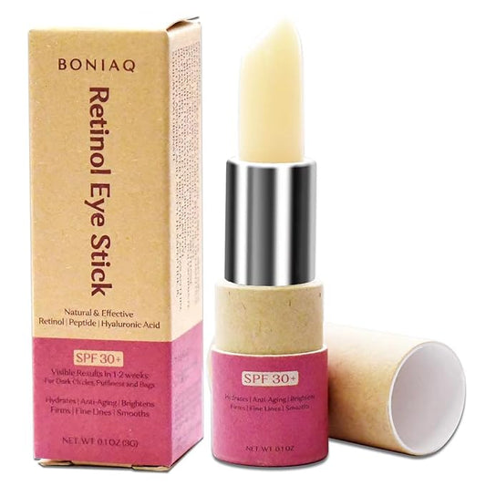 Retinol Eye Stick, Eye Brightener Balm, SPF 30+ Retinol Eye Cream With Hyaluronic Acid, For Dark Circle and Puffiness, Visible Results in 1-2 Weeks, Anti Aging Under Eye Cream for Wrinkles and Bags Reduces Fine Lines, 0.1oz-VivaGrace Women