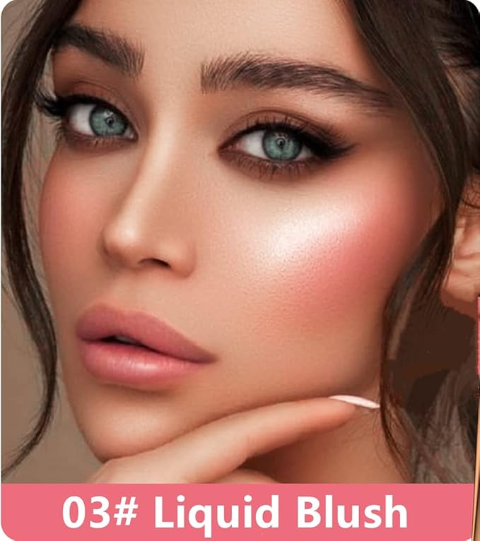 Go Ho Liquid Blush Beauty Wand,Blendable Super Silky Cream Blush Stick,Face Moisturizing Contour Blush Stick with Fine Cushion Applicator,Cruelty-free,003# Medium Pink-VivaGrace Women