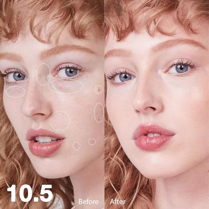 Pro Under Eye Full Coverage Liquid Concealer to Cover Dark Circles, Scars, Redness, Spots, Fine Lines, Corrector Anti-Aging Natural Finish, Moistening Smooth Cream, Waterproof 0.4 fl oz - Light#-VivaGrace Women