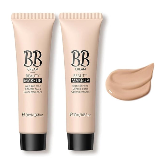 KWOLYKIM 2PCS Hydrating Makeup BB Cream, Tinted Moisturizer Face Makeup BB Cream Foundation Waterproof Concealer Clean Brighten Color Correcting Cream Nude Makeup Long Lasting for All Skin(Tan)-VivaGrace Women