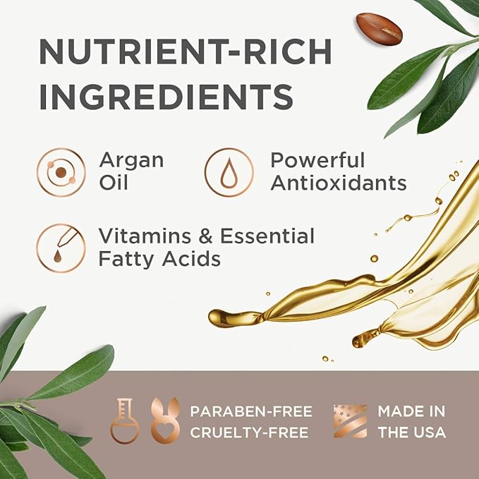 Argan Magic 10 in 1 Hair Treatment & Stylizing Multipurpose Leave in Spray for all Hair Types | Made in USA | Paraben Free | Cruelty Free (8 oz)-VivaGrace Women