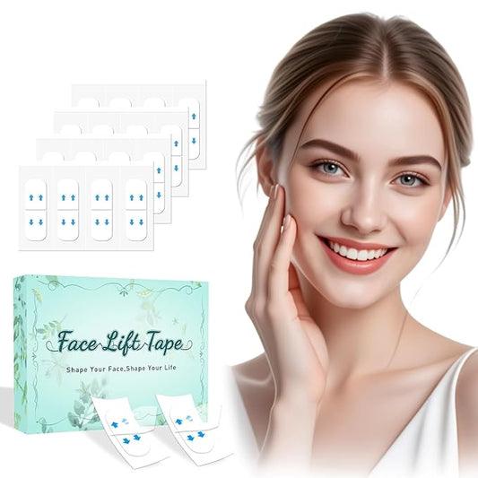 Face Neck Tape Lifting Invisible,Face Lift Tape, Instant Facelift Tape,Makeup V-Edge Face Patches,Necks Less Strip for Women Turkey Neck,Jowl,Eye,Loose Skin,Wrinkle,Double Chin (1 Count (Pack of 172))-VivaGrace Women