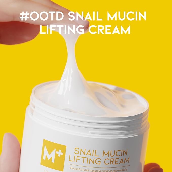 #OOTD Snail Mucin Moisturizer Cream For Face, Lifting & Deep Hydrating Ceam For Face And Neck, Anti Aging, Smoothing, Korean Skincare For Glass Skin (3.38 Fl Oz)-VivaGrace Women