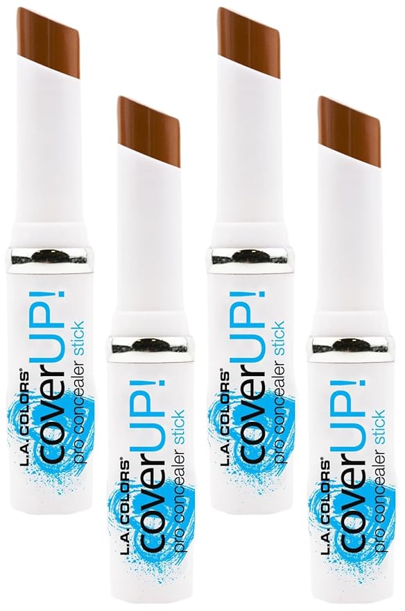 L.A. Colors Cover Up! Concealer Stick, Cafe, 1 Ounce (Pack of 4)-VivaGrace Women