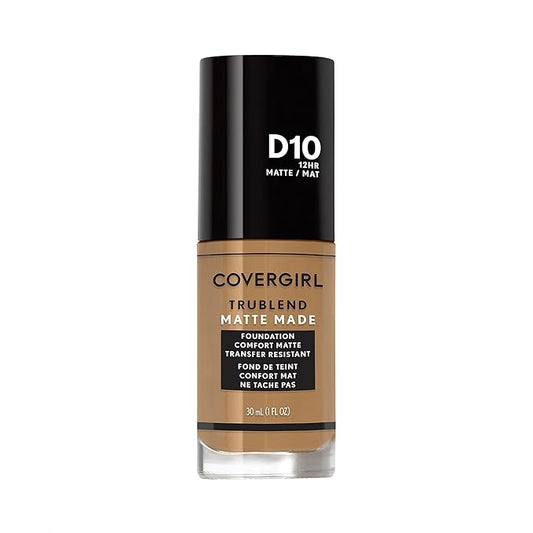 Covergirl Trublend Matte Made Liquid Foundation, D10 Golden Caramel, 1.014 Fl Oz-VivaGrace Women
