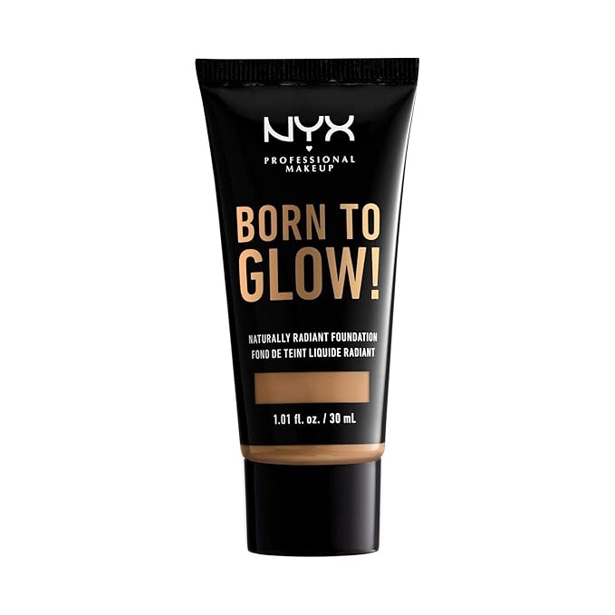 NYX PROFESSIONAL MAKEUP Born To Glow Naturally Radiant Foundation, Medium Coverage - Golden-VivaGrace Women