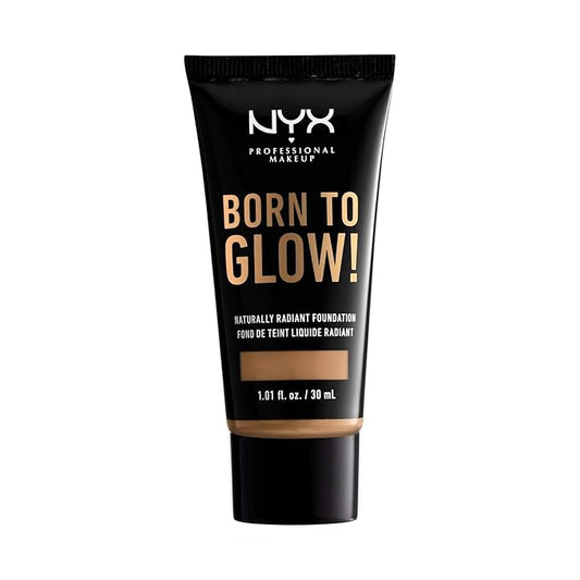 NYX PROFESSIONAL MAKEUP Born To Glow Naturally Radiant Foundation, Medium Coverage - Golden-VivaGrace Women