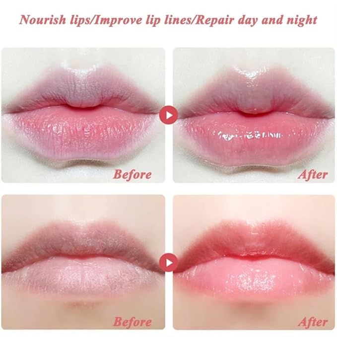 Moisturizing Cherry Blossom Honey Lip Oil Lipsticks,Hydrating Propolis Lip Sleeping Mask,Cherry Lip Balm Honey Pot Lip Mask, Prevent Dry&Cracked, Nourishing Repair Dry Crack Lipblam Lips Care-VivaGrace Women