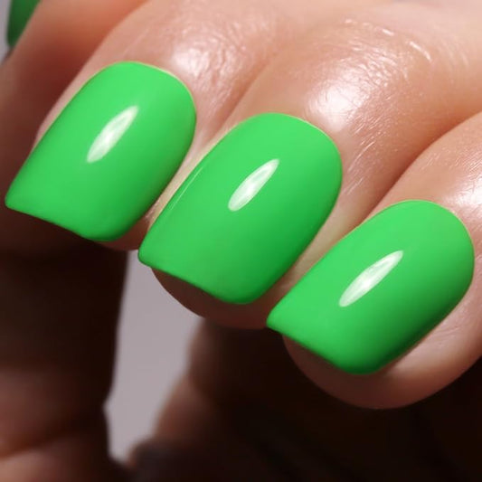 Imtiti Gel Nail Polish, 1Pcs 15ml Neon Green Color Gel Polish Soak Off LED Nail Polish Gel Nail Art Design Manicure Salon DIY at Home Holiday Gift