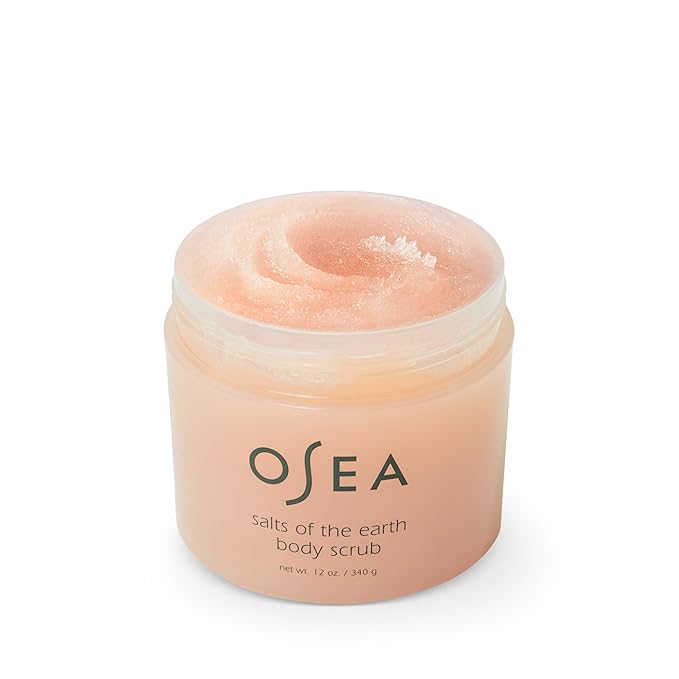 OSEA Salts of the Earth Body Scrub 12 oz - Pink Himalayan Salt Scrub - Gentle Body Exfoliation Skincare - Ideal Spa Gift for Pampering - Clean Beauty & Vegan Body Care-VivaGrace Women