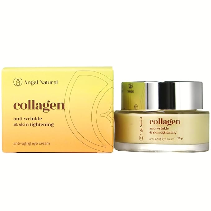 Anti-Aging Eye Cream with 5% Collagen and 5% Vitamin C, Reduce Dark Circles & Puffiness, Fine Lines and Wrinkles, Caffeine, Korean Skin Care, 0.7 Fl Oz-VivaGrace Women
