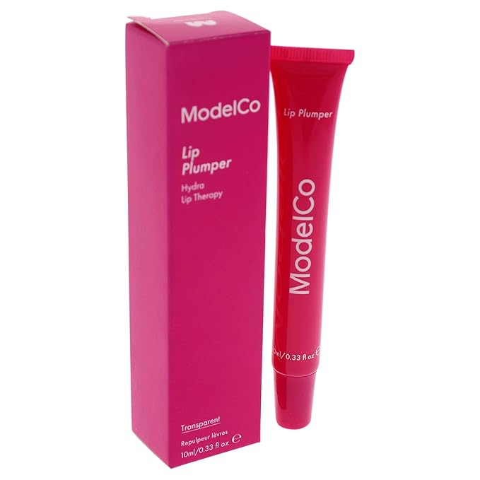 Modelco Lip Plumper - Enhancing Formula For Full Lips - Moisturizing Treatment For Plumping And Shine - Extreme Hydrating Therapy For Dry, Chapped Skin - Nourishing Gloss Creates Filler Look - 0.34 Oz-VivaGrace Women
