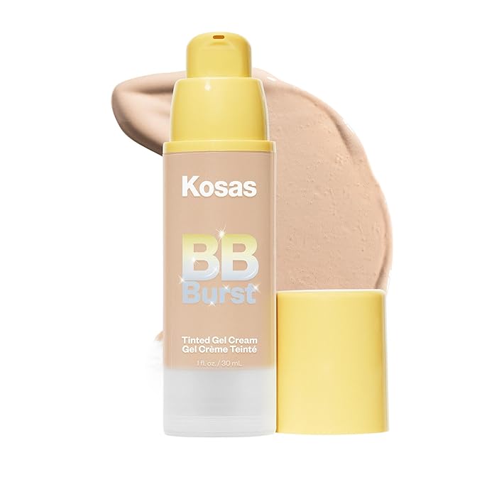 Kosas BB Burst Tinted Face Gel Cream - Supports Healthy Collagen, Smoothes Skin, Hydrates & Moisturizes - Lightweight Buildable Coverage - Light Medium Neutral Warm 20, (1 Oz/30 ML)-VivaGrace Women