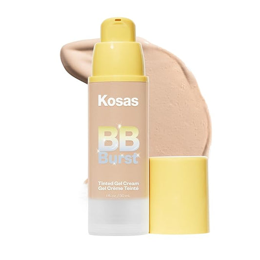 Kosas BB Burst Tinted Face Gel Cream - Supports Healthy Collagen, Smoothes Skin, Hydrates & Moisturizes - Lightweight Buildable Coverage - Light Medium Neutral Warm 20, (1 Oz/30 ML)-VivaGrace Women