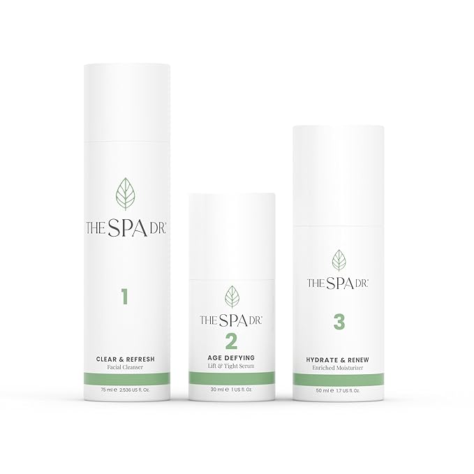 The Spa Dr. 3-Step Age-Defying Skincare System - Antiaging SkinCare Set for Women - Anti Aging Skin Care Sets for Women - Skin Care Routine: Cleanser, Age Defying Lift & Tight Serum, Moisturizer-VivaGrace Women