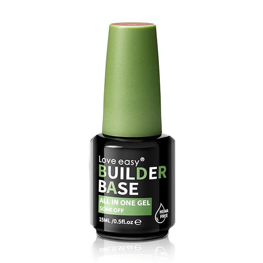 Salon-Grade Pastel Rose Builder Gel - Hypoallergenic Strong Base Coat | Long-Lasting Adhesion (30+ Days) for Professional Nails Gift for Women