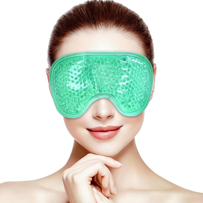 ONLYSKY BEAUTY Cold Eye Mask Cooling Gel Eye-Mask for Dry Eyes, Eye relax and Pressure Release as Gift for women (Green)-VivaGrace Women