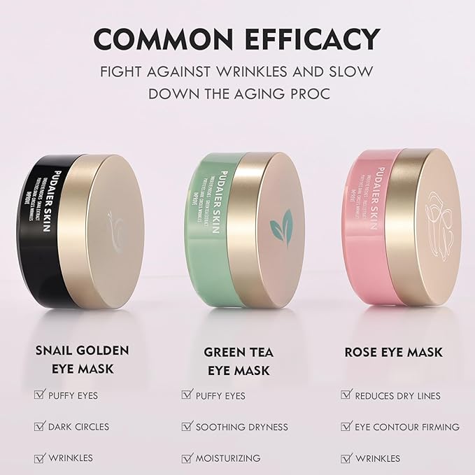 Eye Gel Patch（30 Pairs）Under Eye Patches Mask Essence Extract Under Eye Gel Pads to Reduce Puffy eyes, Dark Circles and Wrinkles (Green Tea)-VivaGrace Women