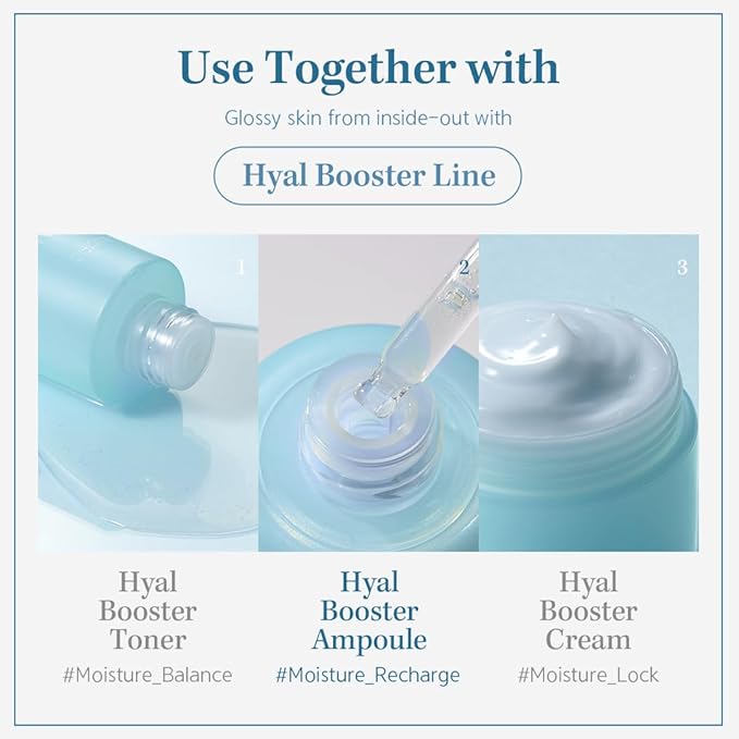 NACIFIC Hyal Booster Hydrating Set Toner 150ml 5.07fl.oz, Ampoule 50ml 1.69fl.oz, Cream 50ml 1.69fl.oz Hyaluronic Acid hydration and calming, ph5.5, Sensitive Skin-VivaGrace Women