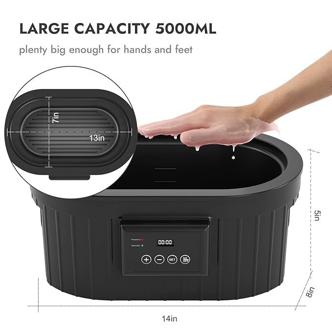 Paraffin Wax Machine for Hand and Feet, Waxkiss 5000ml Paraffin Bath with Lavender Paraffin Wax Warmer for Professional Spa & Arthritis Treatment At Home-VivaGrace Women