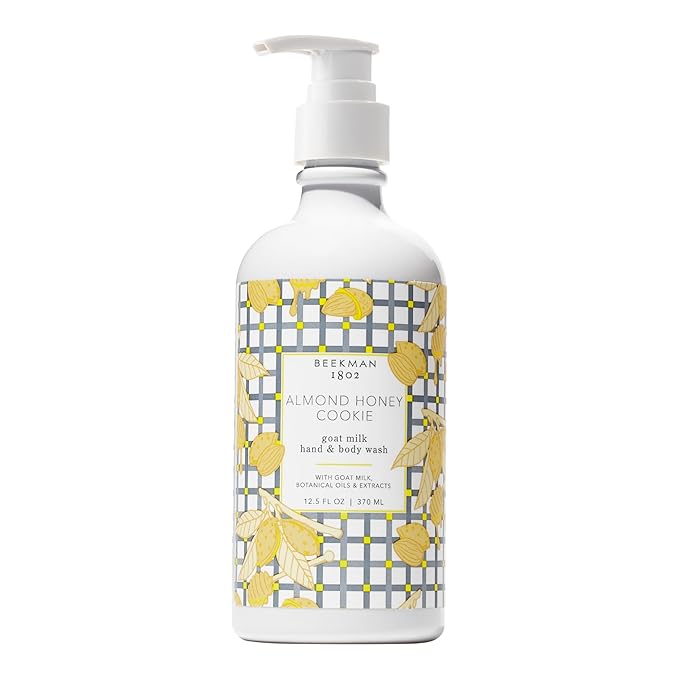 Beekman 1802 Goat Milk Hand Wash, Almond Honey Cookie - Scented - 12.5 fl. oz - Cleanses, Nourishes & Hydrates - With Aloe Vera and Jojoba Seed Oil - No Irritation - Good for Sensitive Skin