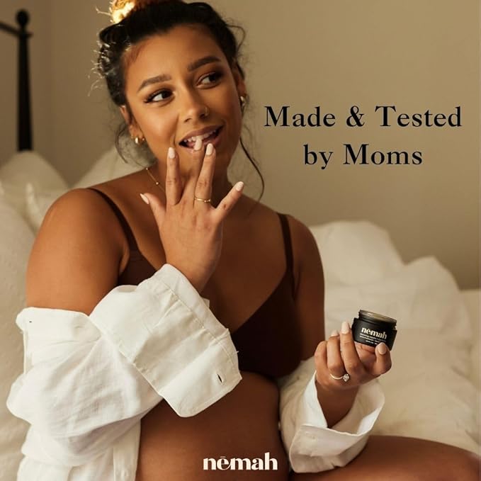 Nemah - Organic Nipple Butter, Nipple Cream for dry cracked nipples, Nourishing Nipple Balm for Breastfeeding, Non-Greasy Vegan Lip Balm with Calendula, Jojoba Oil, and Other Botanical Extracts, 30 g-VivaGrace Women