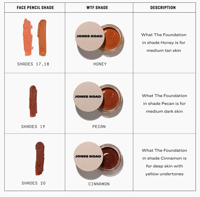 Jones Road What The Foundation [Honey] 1.14oz (Pack of 1) 2229162913-VivaGrace Women