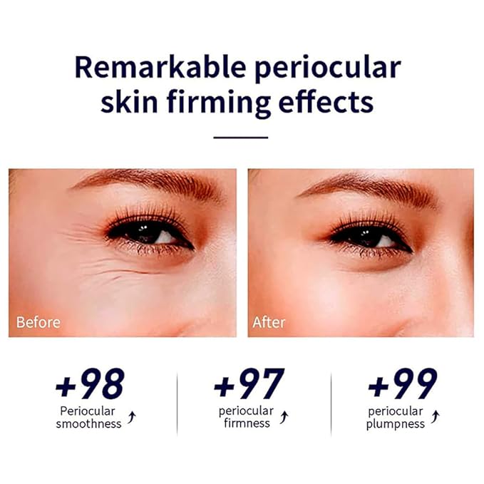 Snail Peptide Eye Cream Non-Sticky Snail Mucin Eye Care Hydrating Essence with 360° Massage Ball for Reducing Dark Circles/Puffiness/Fine Lines, Moisturizing, Firming, Adding Skin Elasticity-VivaGrace Women