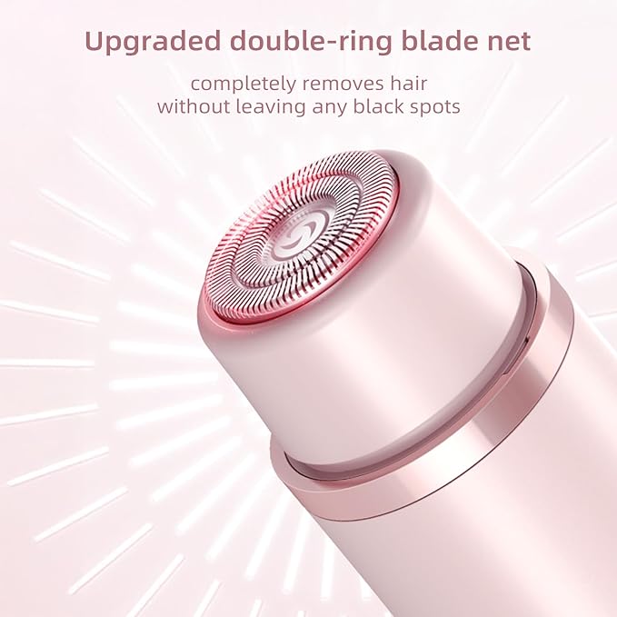 Bikini Trimmer for Women Electric Razors for Women, Double Head Dual Purpose, IPX7 Waterproof Hair Razor, Ceramic Blade Hair Trimmer Wet & Dry Use,Womens Painless Electric Shaver for Facial and Body-VivaGrace Women