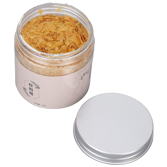 100g Palm Wax Pellets, Carnauba Wax for Lip Balm, Cosmetics DIY Carnauba Wax Material Accessory Lip Balm Making Supplies for Lipstick Lip Balm Making Increase the Melting Point of Lipstick-VivaGrace Women