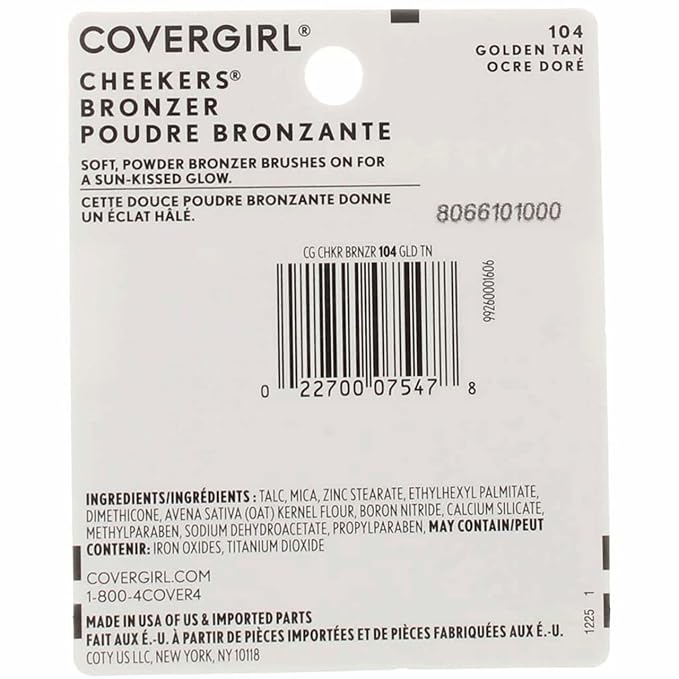 Cover Girl cheekers Bronzer 104 Golden Tan .12 oz-VivaGrace Women