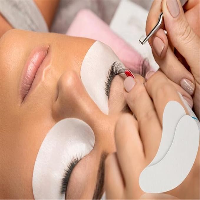 100 Pairs Set，Eye Gel Patches,Under Eye Pads Lint Free Lash Extension Eye Gel Patches for Eyelash Extension Eye (gold)-VivaGrace Women