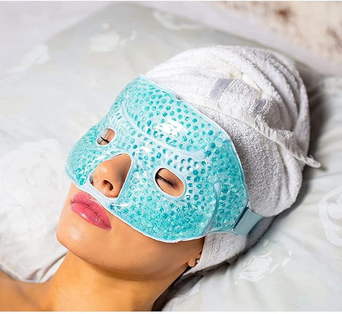 Reusable Gel Eye Mask, Cooling Eye Mask Reusable Small Ice Pack Under Eye Patches, Eye Hot Cold Treatment Pack for Redness, Pain Relief and Eye Relax, Pink,1 Pack-VivaGrace Women