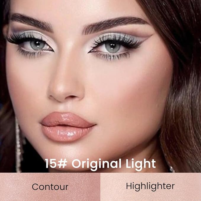 evpct 2in1 Face Shaping & Contouring Stick Cream Contour Concealer Bronzer Stick Makeup Kit for Beginner Face Highlighter Makeup Stick contorno maquillaje de maquillaje profesional,ORIGINAL Light-VivaGrace Women