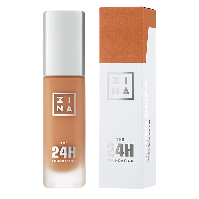 3INA The 24H Foundation 654-24H Long-Wearing Formula - Medium To High Buildable Coverage - Smooth Matte Finish - Expanded Shade Selection - Waterproof, Cruelty Free, Vegan Makeup - 1.01 Oz-VivaGrace Women