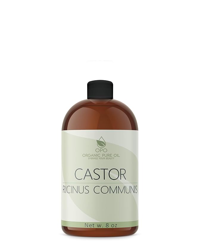 Pure Castor Oil - 8 oz w/Dispense Cap - Pure, Natural, Non-GMO, Hexane-Free, Vegan Carrier Oil - Promotes Hair Growth, Conditions - Skin, Hair, Lashes, Brows, Cuticles & More-VivaGrace Women