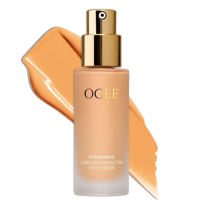 Ogee Complexion Perfecting Liquid Foundation - Lightweight Tinted Moisturizer For Face (Juniper 3.25W - Medium Light Tan, Bright-Golden Undertone) - with Vitamin C & Jojoba Oil - Certified Organic-VivaGrace Women