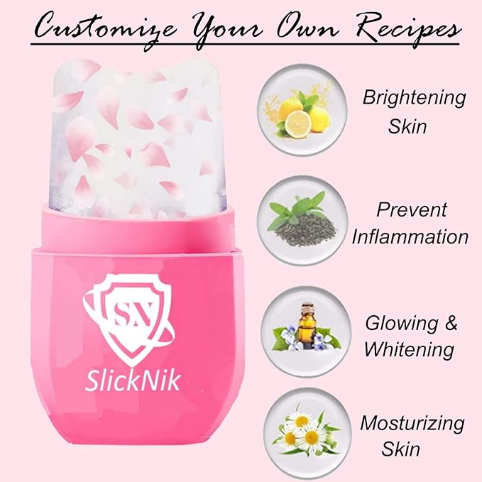 Ice Roller for Face & Eye Puffiness Relief - Enhance Your Natural Glow with Face Ice Roller, Ice Mold for Face with New Leak-Proof Design, Reusable Ice Face Roller-Gift for Women-VivaGrace Women