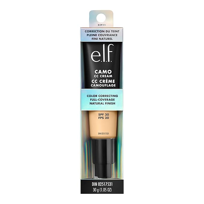 e.l.f. Camo CC Cream, SPF 30 Color-Correcting Medium-To-Full Coverage Face Foundation, Delivers An Airbrushed Finish, Vegan & Cruelty-Free, Fair 140 W-VivaGrace Women