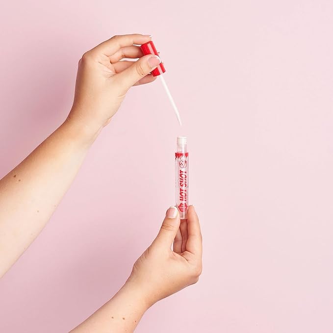 W7 Hot Shot Plumping Gloss - Enhancing Plump Effect For Fuller Lips - Clear, Natural, High Shine Finish-VivaGrace Women