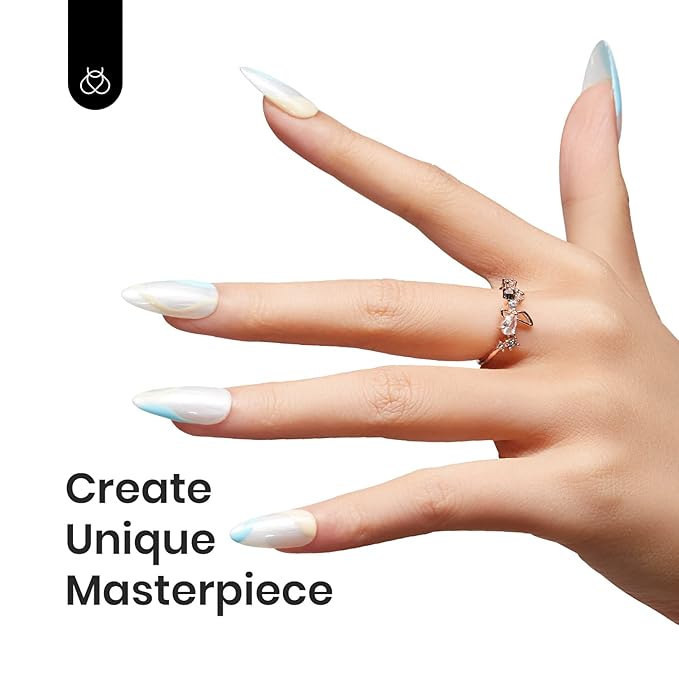Beetles Gel Nail Polish, 1 Pcs 15ml Pearl White Shell Pearlescent Gel Polish Pearl Shimmer Soak Off Manicure Salon Nail Design Nail U V LED Lamp Needed Home DIY Manicure