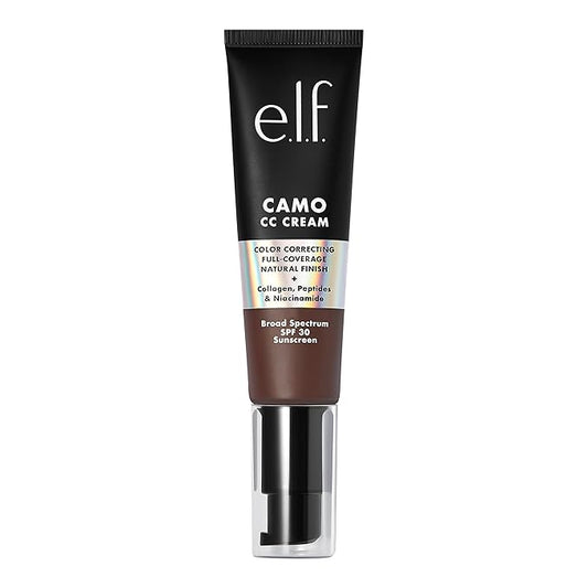 e.l.f. Camo CC Cream, SPF 30 Color-Correcting Medium-To-Full Coverage Face Foundation, Delivers An Airbrushed Finish, Vegan & Cruelty-Free, Rich 640 W-VivaGrace Women