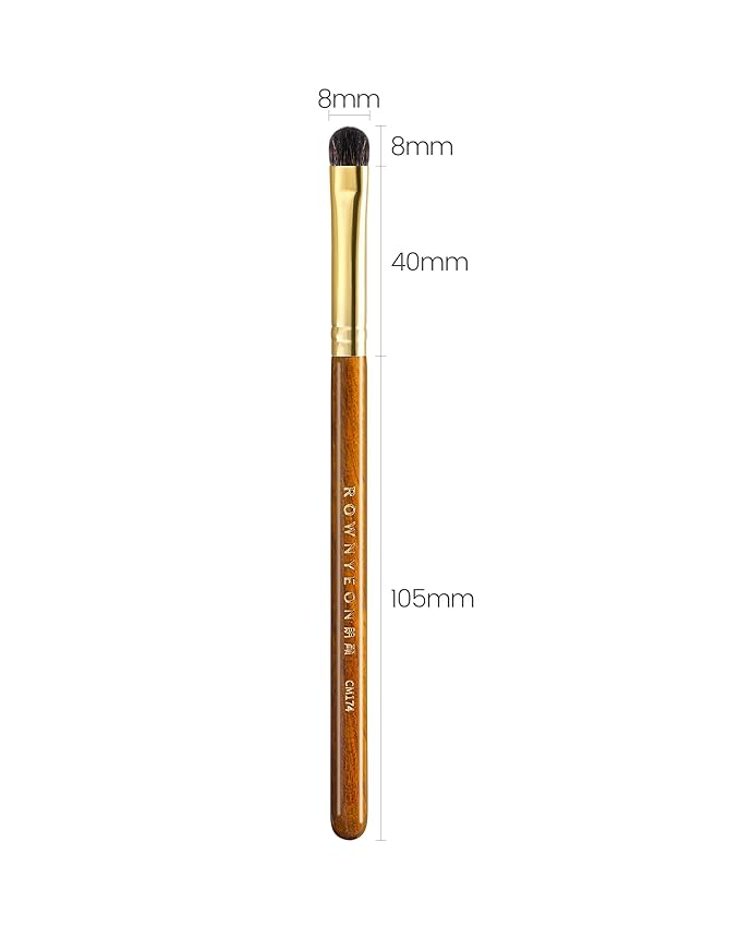 Desert Oak Series Blend-Sculpt Eyeshadow Brush - Contoured Crescent Head for Crease Work, Hypoallergenic Squirrel & Goat Hair Blend, Bubinga Bubinga Handle (CM 174)-VivaGrace Women