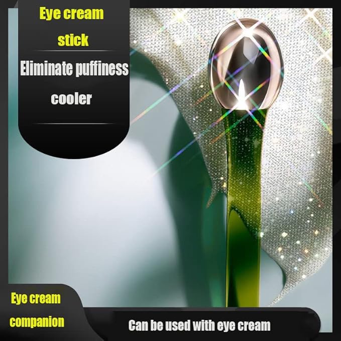 2 PCS Portable Eye Serum Cream Applicator Eyes Massage Tool, Can Be Used As Eyes Cream Spoon, Reduce Eye Swelling Flannel small gift bag-VivaGrace Women