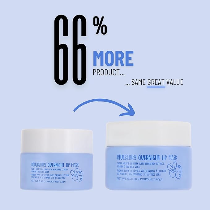 W7 Super Sweet Dreams Blueberry Lip Mask - Vitamin E, Aloe Vera and Grape Seed Oil - For Hydrated, Full Looking & Irresistible Lips - 0.67 Fl Oz-VivaGrace Women