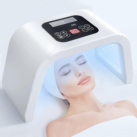 Led-Light-Therapy, Red Light Therapy for Face 7 in 1 Colors LED Facial Skin Care Tool Facial Neck Body Hand Skincare Mask-VivaGrace Women