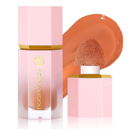 YOUNG VISION Liquid Cheek Blush -Soft Cream Rouge/Blusher Makeup, Buildable Gel-Cream Formula, Long-Wearing, Dewy Finish-VivaGrace Women