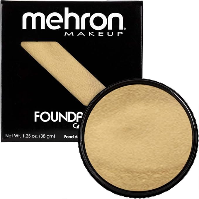 Mehron Makeup Foundation Greasepaint | Stage, Face Paint, Body Paint, Halloween Makeup 1.25 oz (38 g) (GOLD)-VivaGrace Women