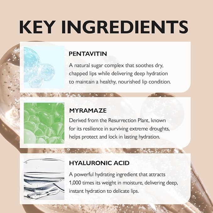 PDRN Glazed Lip Treatment – Hydrating & Plumping Lip Balm with PDRN & Peptides for Soft, Glossy Lips – Intensive Lip Repair & Moisture Lock- 0.33 fl oz-VivaGrace Women